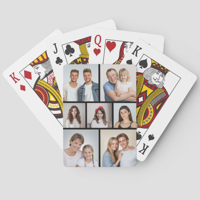 Create Your Own 7 Photo Collage Poker Cards (Back)