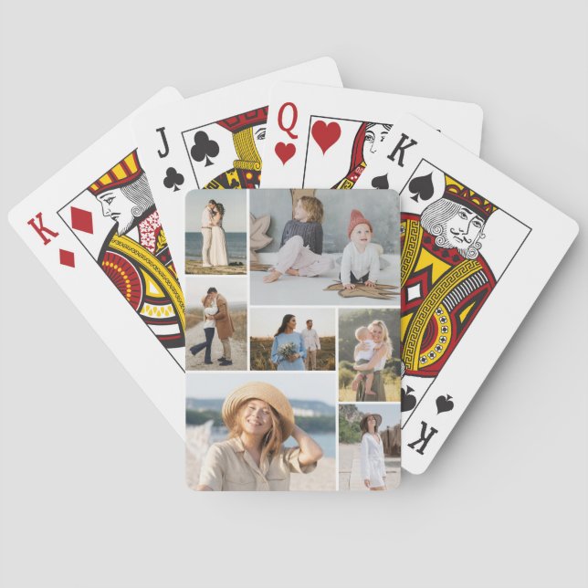 Create Your Own 7 Photo Collage Poker Cards (Back)