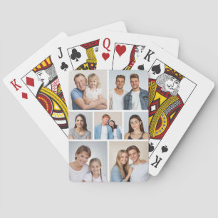 Create Your Own 7 Photo Collage Poker Cards