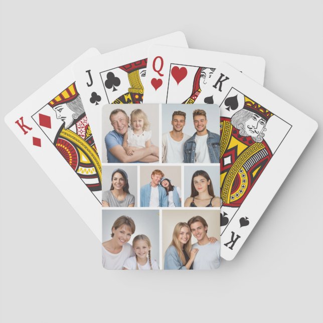 Create Your Own 7 Photo Collage Poker Cards (Back)