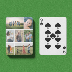 Create Your Own 7 Photo Collage Poker Cards