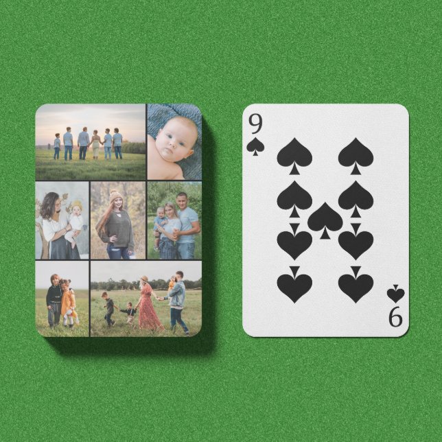 Create Your Own 7 Photo Collage Poker Cards (7 Photo Collage Playing Cards)