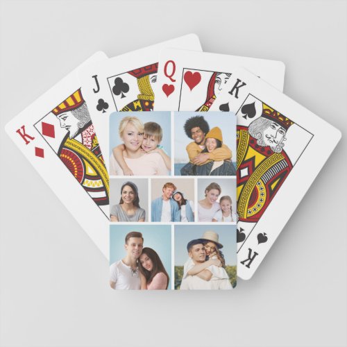 Create Your Own 7 Photo Collage Poker Cards