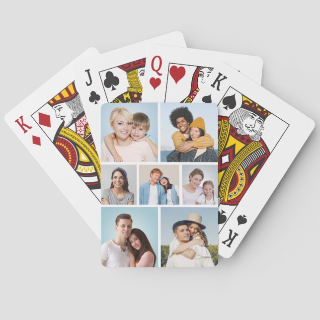 Create Your Own 7 Photo Collage Poker Cards (Back)