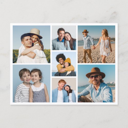 Create Your Own 7 Photo Collage Postcard
