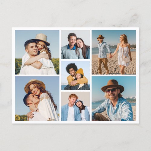 Create Your Own 7 Photo Collage Postcard