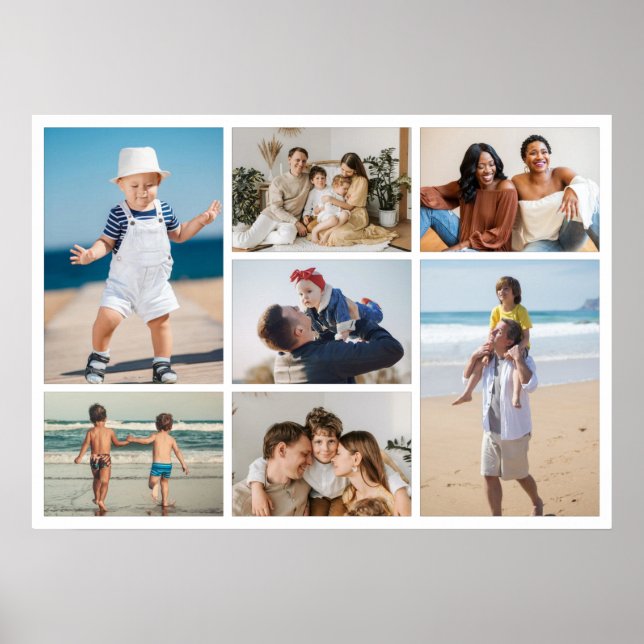 Create Your Own 7 Photo Collage Poster (Front)