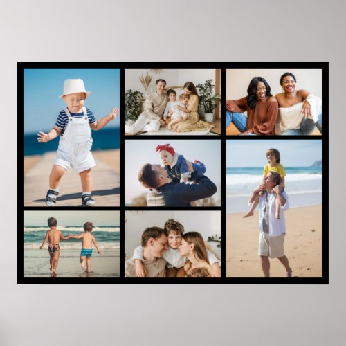 Create Your Own 7 Photo Collage Poster