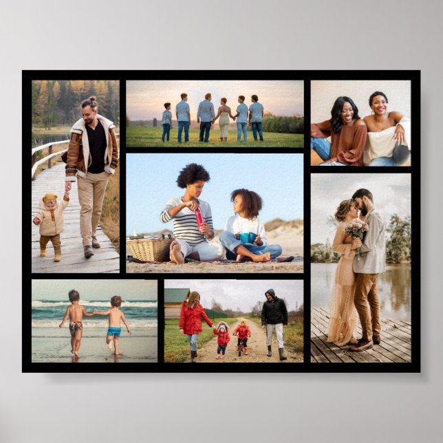 Create Your Own 7 Photo Collage Poster (Front)