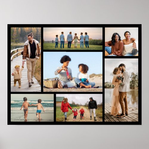 Create Your Own 7 Photo Collage Poster
