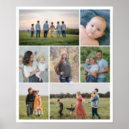 Create Your Own 7 Photo Collage Poster