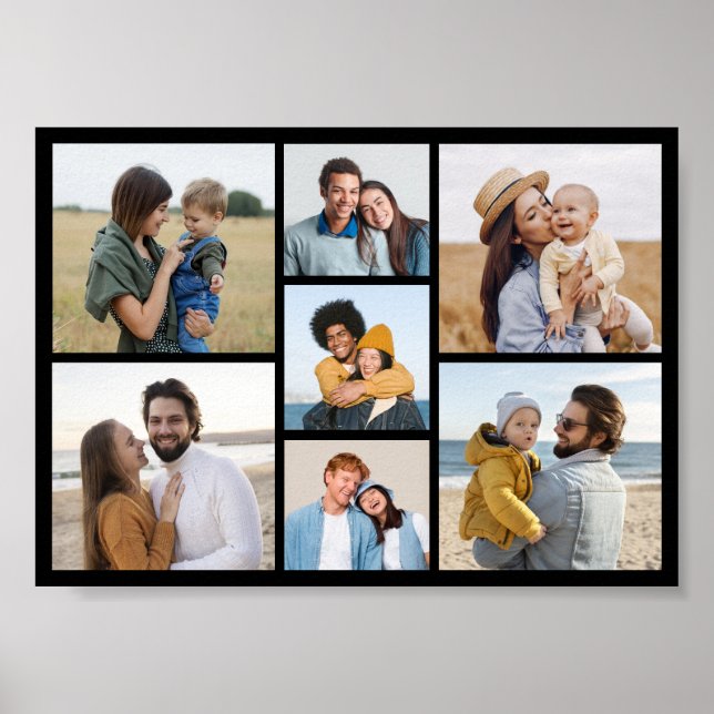 Create Your Own 7 Photo Collage Poster (Front)