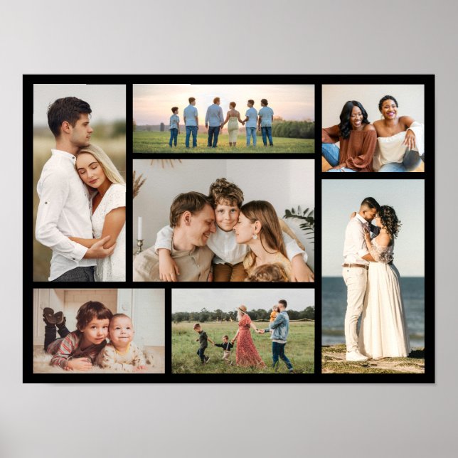 Create Your Own 7 Photo Collage Poster (Front)
