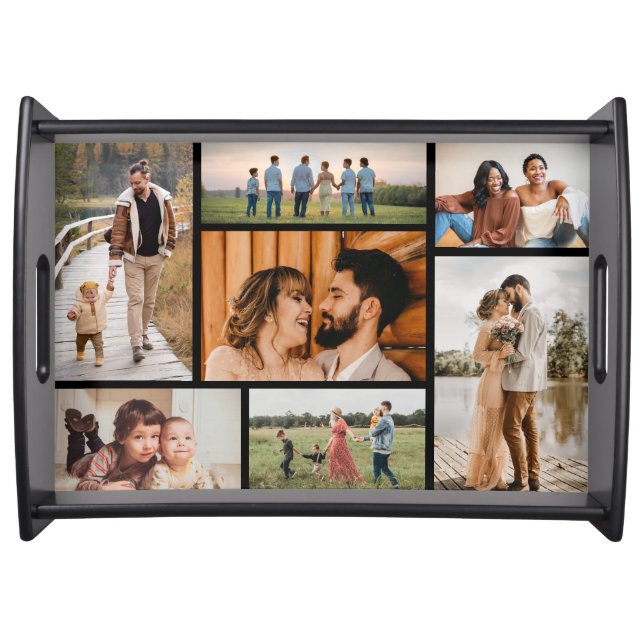 Create Your Own 7 Photo Collage Serving Tray (Front)