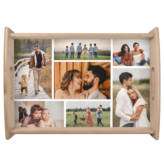 Create Your Own 7 Photo Collage Serving Tray (Front)
