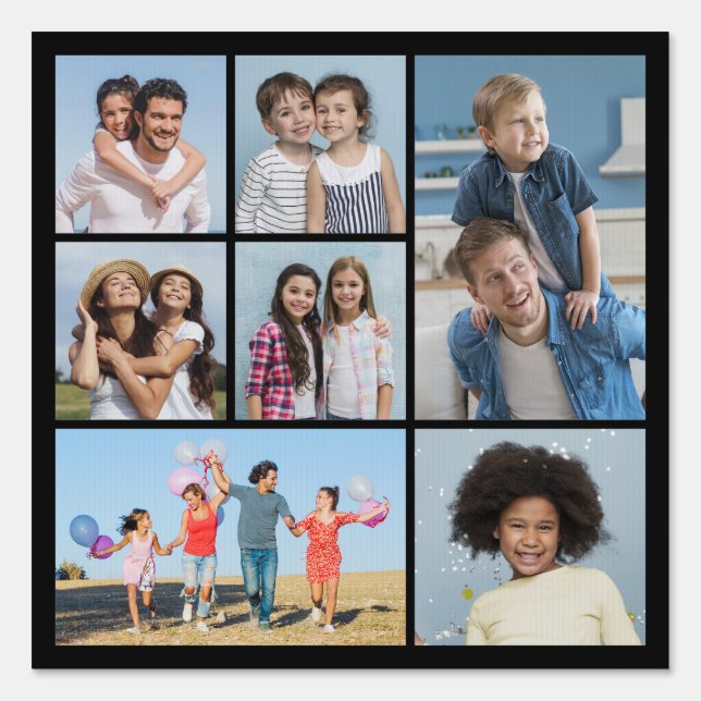 Create Your Own 7 Photo Collage Sign (Front)