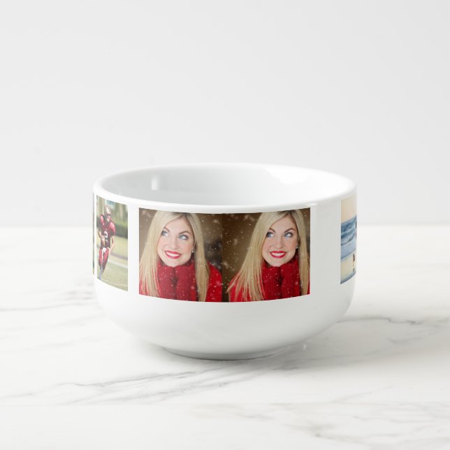 Create Your Own 7 Photo Collage Soup Mug (Front)