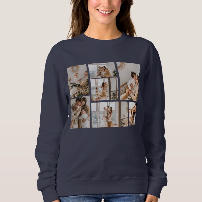 Create Your Own 7 Photo Collage Sweatshirt (Front)