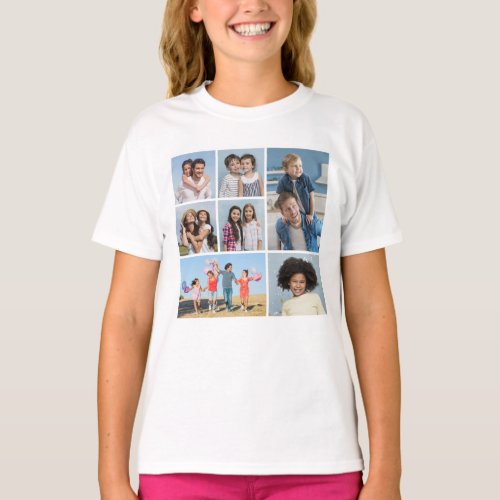  Create Your Own 7 Photo Collage  T_Shirt