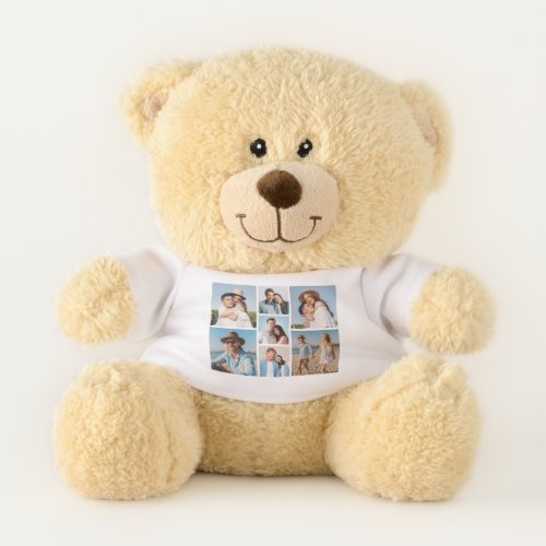 Create Your Own 7 Photo Collage Teddy Bear
