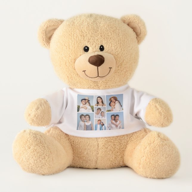 Create Your Own 7 Photo Collage Teddy Bear (Front)