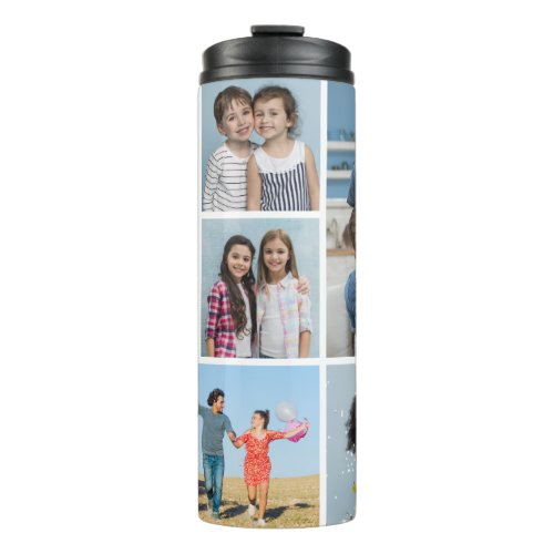 Create Your Own 7 Photo Collage Thermal Tumbler