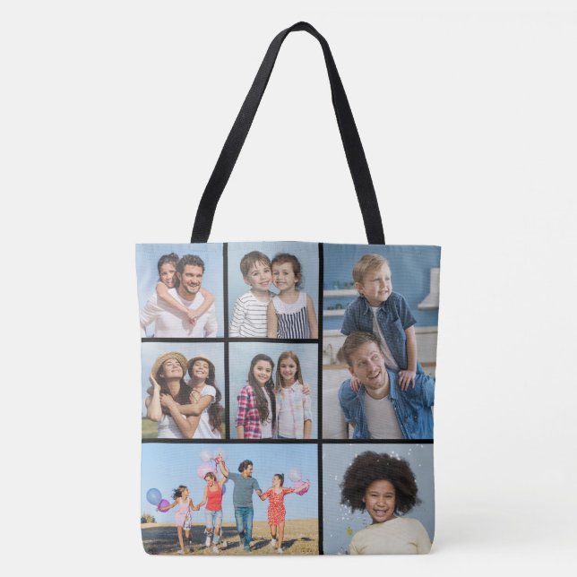  Create Your Own 7 Photo Collage  Tote Bag (Front)
