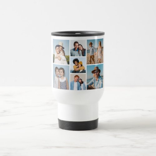 Create Your Own 7 Photo Collage Travel Mug
