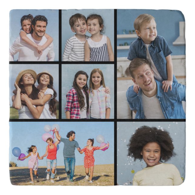  Create Your Own 7 Photo Collage  Trivet (Front)
