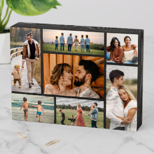 Create Your Own 7 Photo Collage Wooden Box Sign