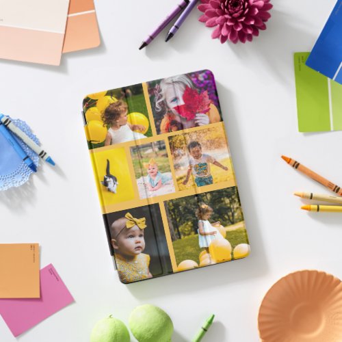 Create Your Own 7 Photo Collage Yellow iPad Pro Cover