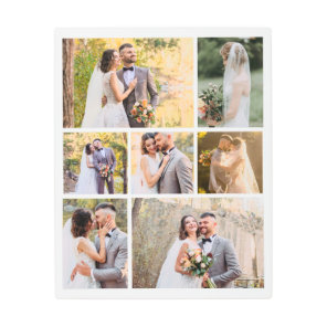 Create Your Own 7 Photo Wedding Collage Metal Print