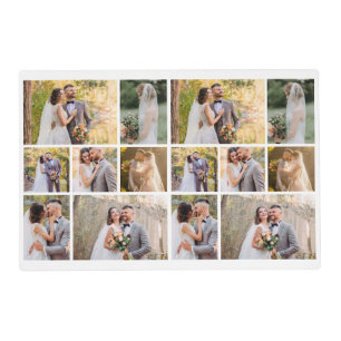 Create Your Own 7 Photo Wedding Collage Placemat