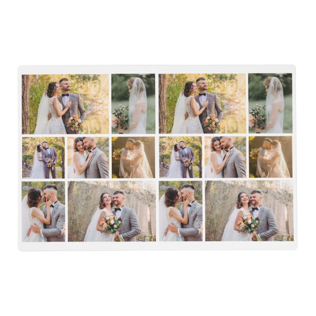 Create Your Own 7 Photo Wedding Collage Placemat (Front)