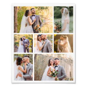 Create Your Own 7 Photo Wedding Collage Print