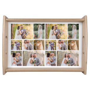 Create Your Own 7 Photo Wedding Collage Serving Tray