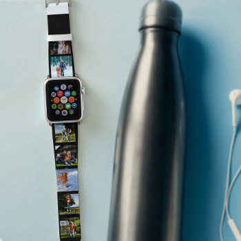 Create Your Own 7 Square Photos On Black Apple Watch Band by darlingandmay at Zazzle