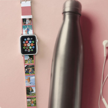 Create Your Own 7 Square Photos On Pink Apple Watch Band by darlingandmay at Zazzle