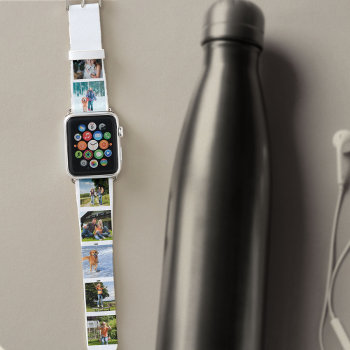 Create Your Own 7 Square Photos On White Apple Watch Band by darlingandmay at Zazzle