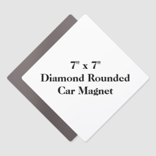 Create Your Own 7" x 7" Diamond Rounded Car Magnet
