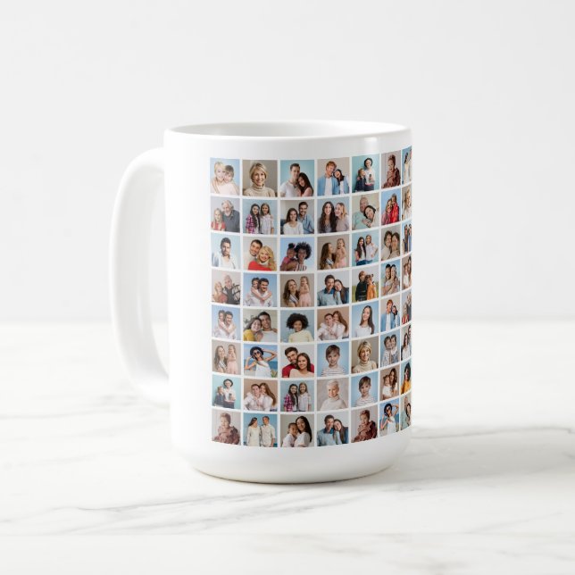 Create Your Own 80 Photo Collage  Coffee Mug (Front Left)