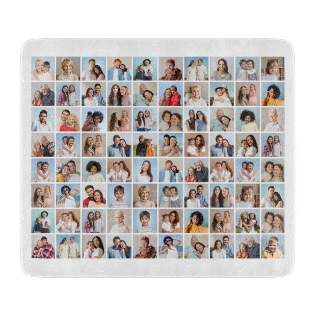 Create Your Own 80 Photo Collage Cutting Board (Front)