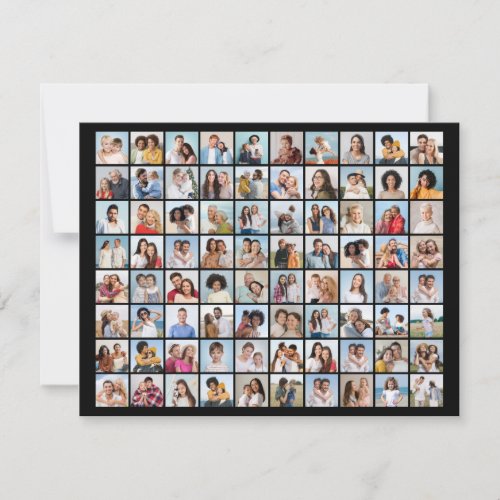 Create Your Own 80 Photo Collage Editable Color  Note Card