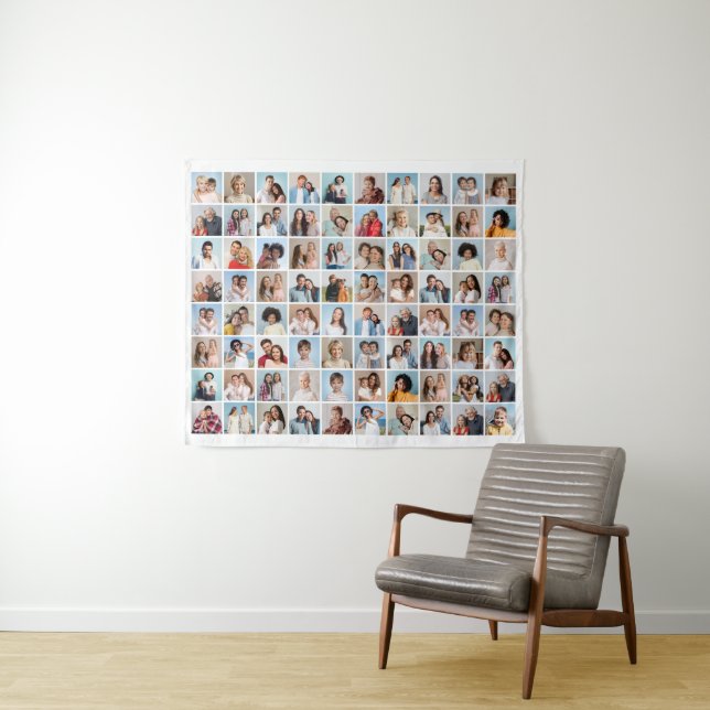 Create Your Own 80 Photo Collage Editable Color   Tapestry (In Situ (Horizontal))