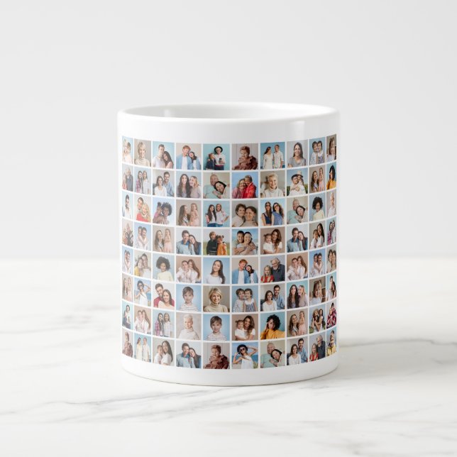 Create Your Own 80 Photo Collage  Giant Coffee Mug (Front)