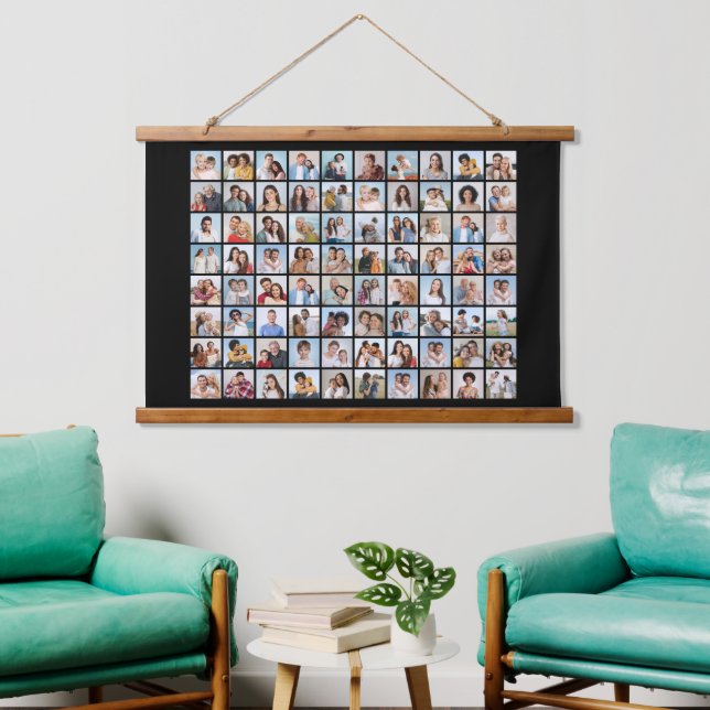 Create Your Own 80 Photo Collage Hanging Tapestry (Living Room)