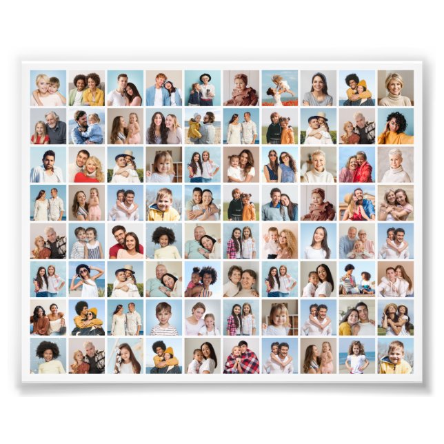 Create Your Own 80 Photo Collage Photo Enlargement Print (Front)