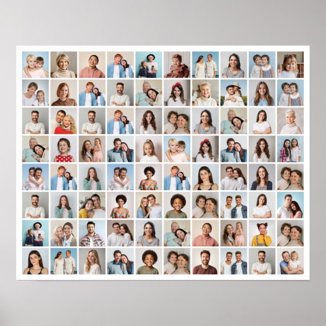 Create Your Own 80 Photo Collage Poster (Front)