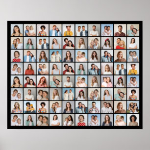 Create Your Own 80 Photo Collage Poster