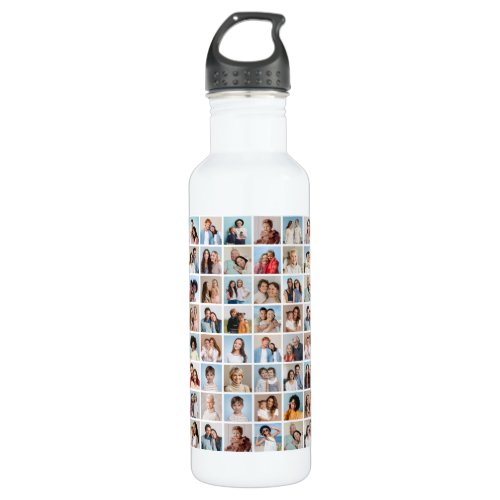 Create Your Own 80 Photo Collage Stainless Steel Water Bottle